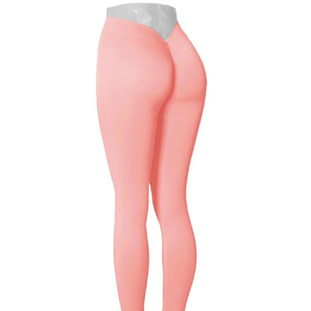 Nylon V Back Booty Yoga Pants for Women - LACEDUPED