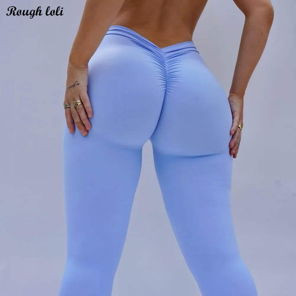 Nylon V Back Booty Yoga Pants for Women - LACEDUPED