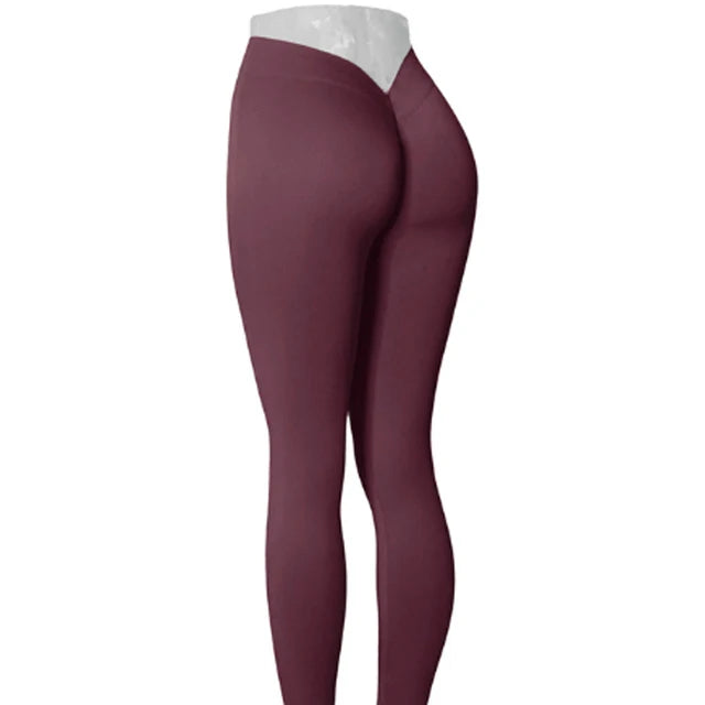 Nylon V Back Booty Yoga Pants for Women - LACEDUPED