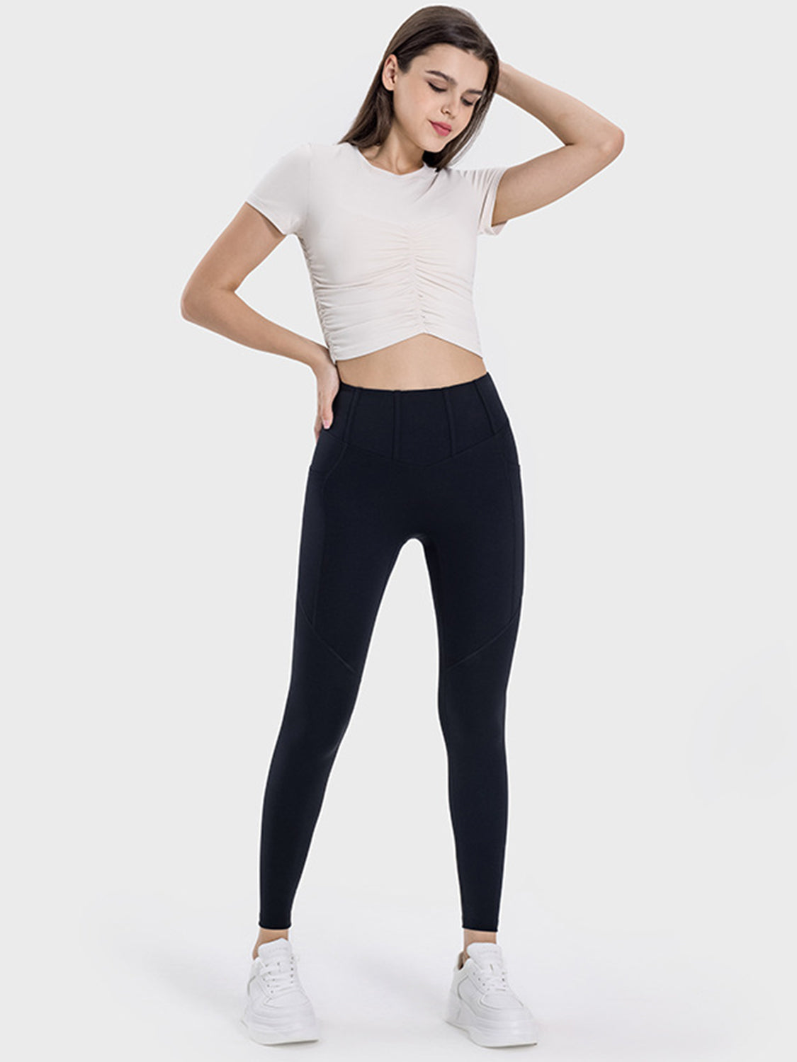 Pocketed High Waist Active Leggings - LACEDUPED