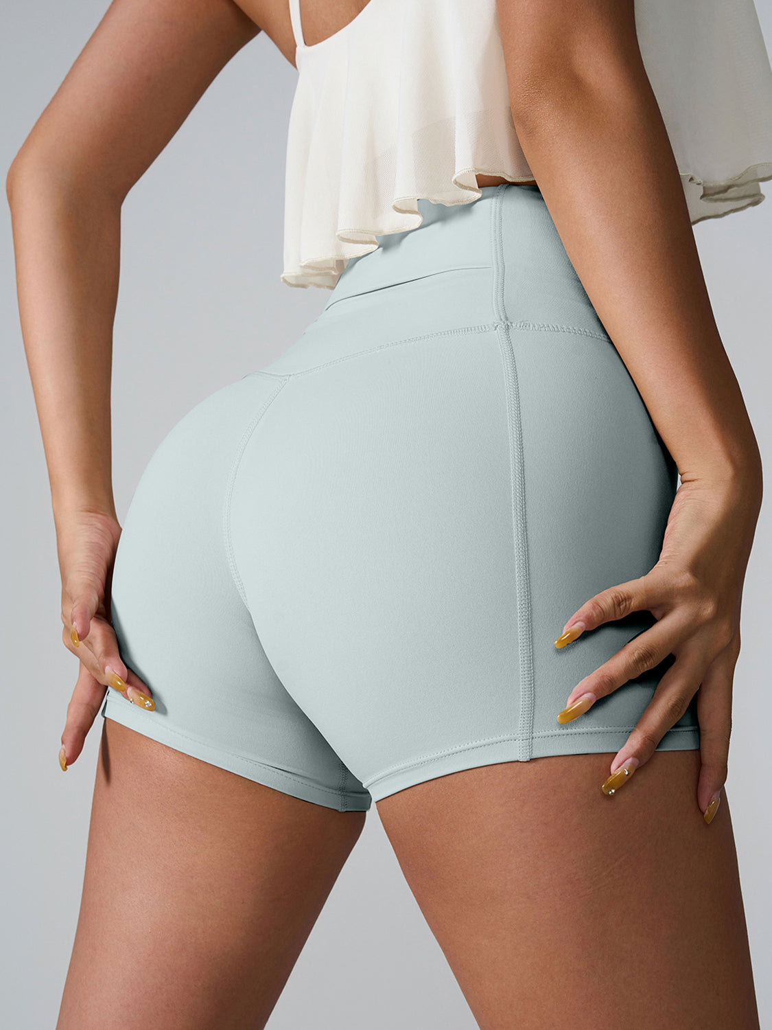 High Waist Active Shorts - LACEDUPED