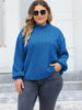 Plus Size Mock Neck Long Sleeve Knit Top