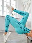 Printed High Waist Active Leggings - LACEDUPED