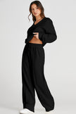 V-Neck Long Sleeve Top and Pants Active Set - LACEDUPED