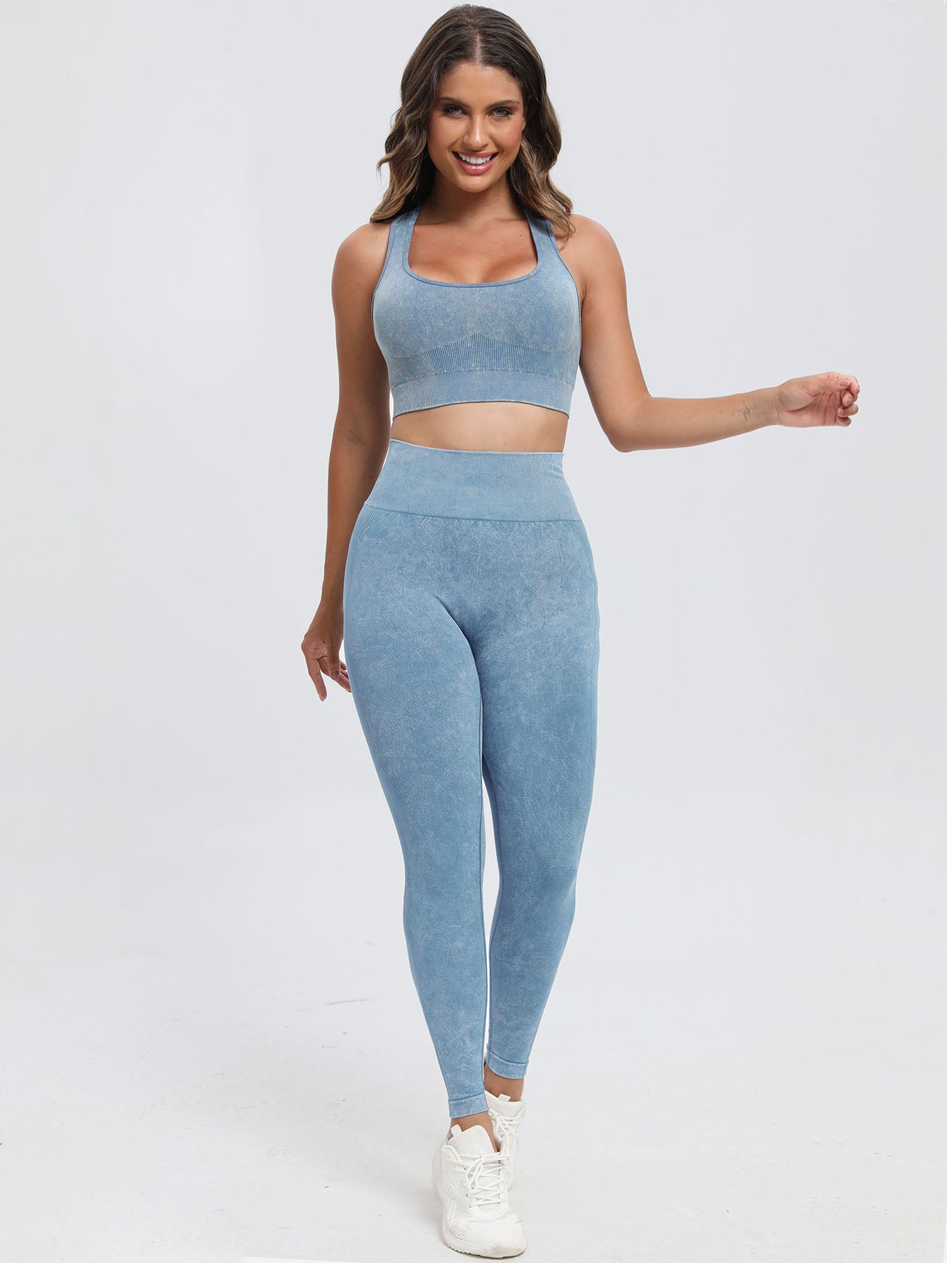 Scoop Neck Wide Strap Top and Pants Active Set - LACEDUPED