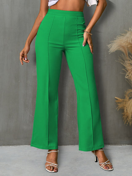 High Waist Straight Pants - LACEDUPED