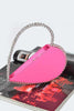 Crystal Handle Heart Clutch