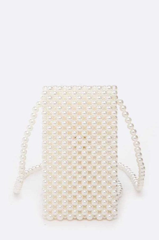 Iconic Pearl Beaded Phone Swing Bag