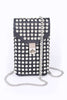 Crystal Studs Cellphone Convertible Bag