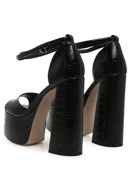 ALICE CROC PLATFORM HEELED SANDALS - LACEDUPED (1)