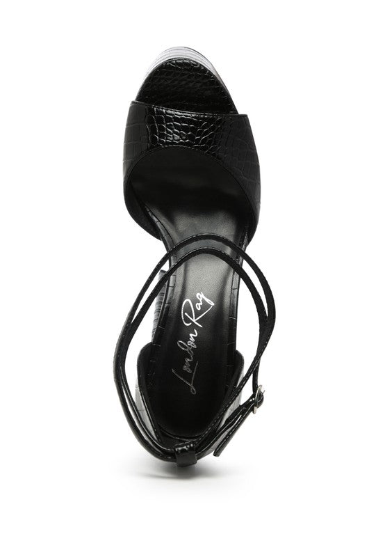 ALICE CROC PLATFORM HEELED SANDALS - LACEDUPED (6)