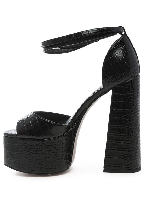 ALICE CROC PLATFORM HEELED SANDALS - LACEDUPED (3)