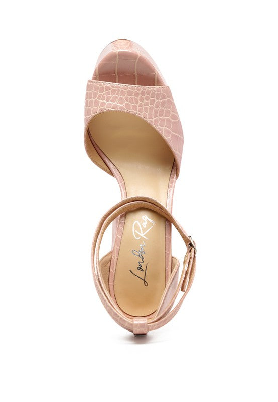 ALICE CROC PLATFORM HEELED SANDALS - LACEDUPED (12)