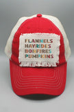 Leopard Flannels Bonfires Pumpkins Stack Hat