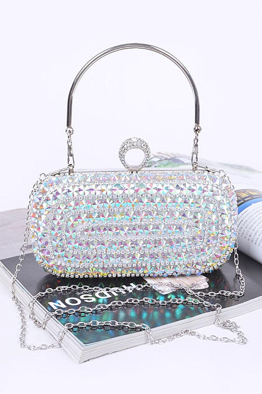 Crystal Iconic Convertible Box Clutch