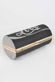 LOVE Rhinestone Convertible Box Clutch