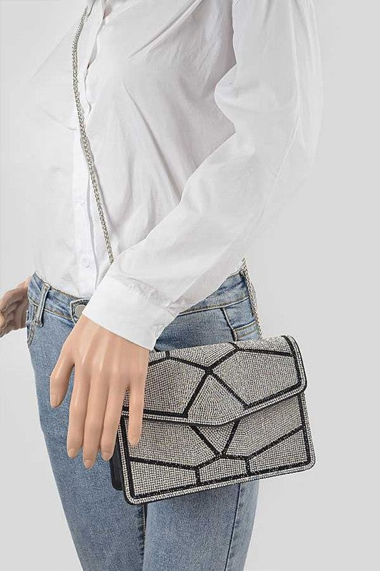 Rhinestone Iconic Crossbody Shoulder Bag