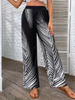 Printed Wide Leg Pants - LACEDUPED