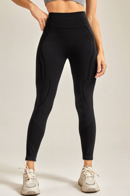 Wide Waistband Long Active Pants - LACEDUPED