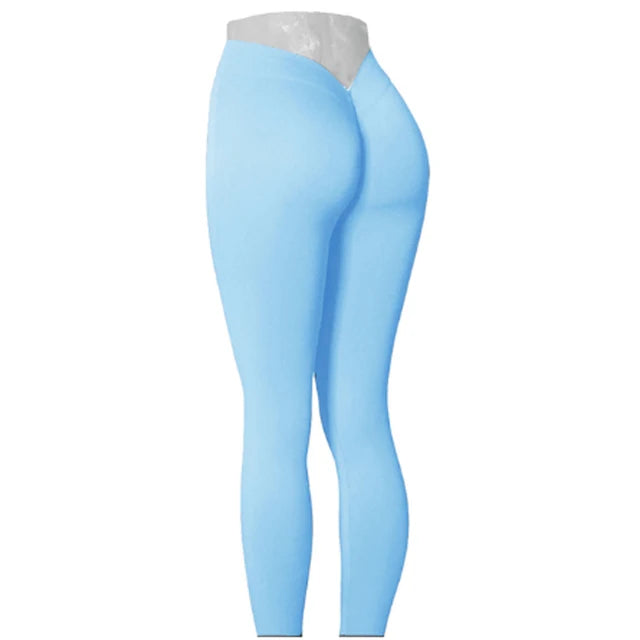 Nylon V Back Booty Yoga Pants for Women - LACEDUPED