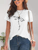 Dragonfly Graphic Round Neck Short Sleeve T-Shirt - LACEDUPED