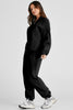 Quarter Zip Long Sleeve Top and Pants Set - LACEDUPED