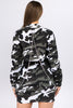 American Bazi Camouflage Cropped Jacket with Chains - LACEDUPED