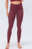 Wide Waistband Slim Fit Active Leggings - LACEDUPED