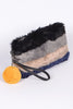 Faux Fur Convertible Wristlet Crossbody Swing Bag