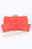 Satin Bowtie Box Clutch