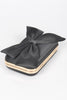 Satin Bowtie Box Clutch