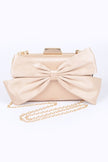 Satin Bowtie Box Clutch