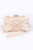 Satin Bowtie Box Clutch