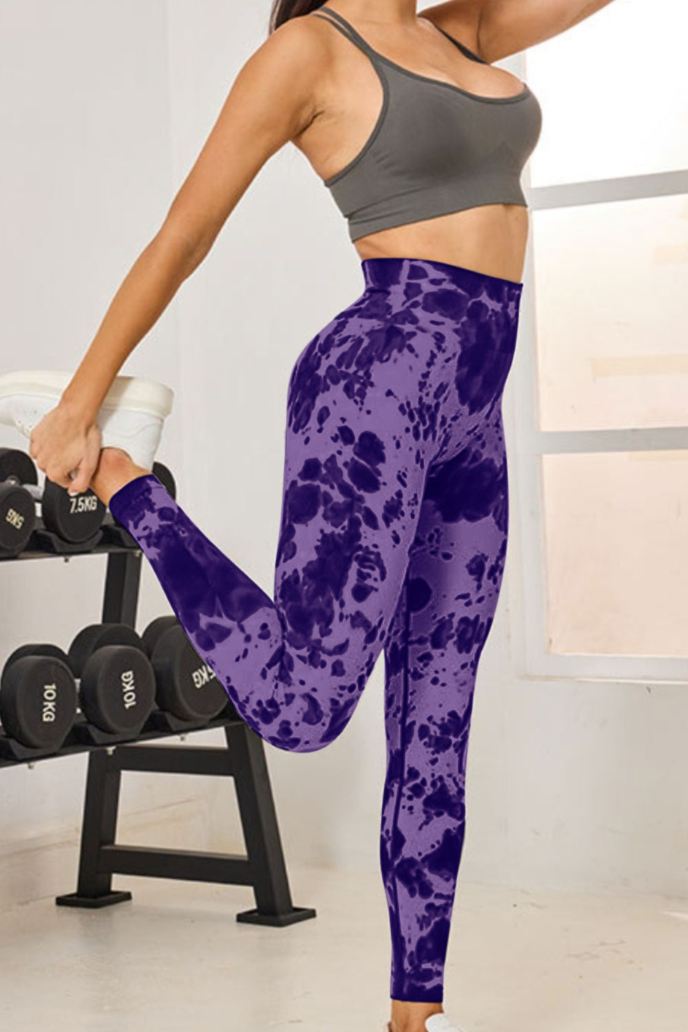 Tie-Dye High Waist Active Leggings - LACEDUPED