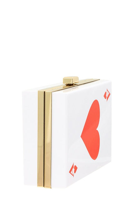 Ace of Hearts Card Clutch Evening Bag (1)