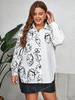 Plus Size Printed Longline Shirt