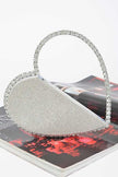 Heart Shape Rhinestone Handle Iconic Clutch