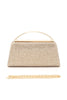 Slim Top Handle Rhinestone Box Clutch