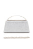 Slim Top Handle Rhinestone Box Clutch