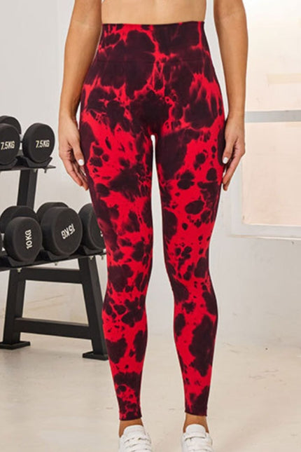 Tie-Dye High Waist Active Leggings - LACEDUPED