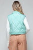 Snobbish Snap Down Quilted Crop Vest - LACEDUPED