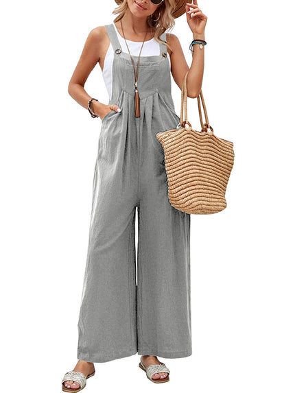 Full Size Square Neck Wide Strap Overalls - LACEDUPED