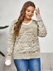 Honey Plus Size Round Neck Long Sleeve Sweater