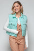 Snobbish Snap Down Quilted Crop Vest - LACEDUPED