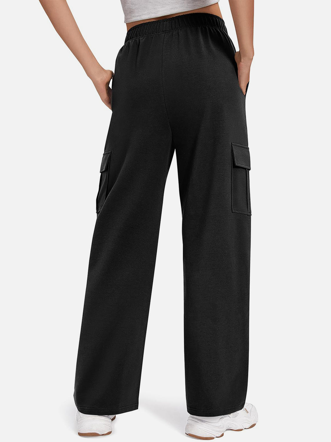 Pocketed High Waist Pants - LACEDUPED