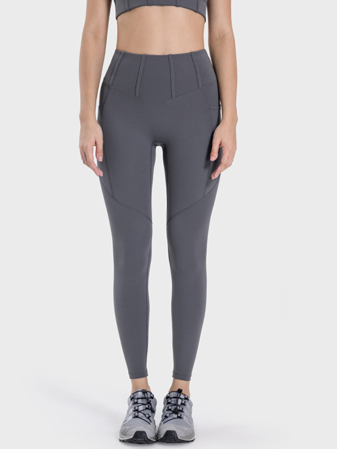 Pocketed High Waist Active Leggings - LACEDUPED