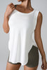 Slit Round Neck Active Tank - LACEDUPED