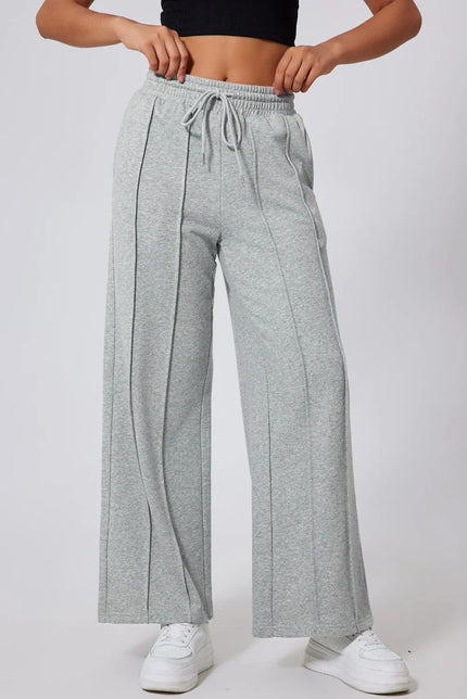 Drawstring Wide Leg Active Pants - LACEDUPED