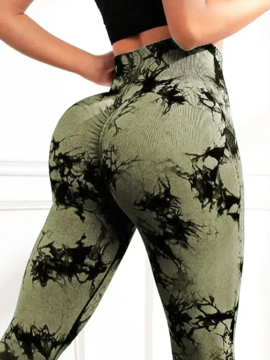 Tie-Dye High Waist Active Leggings - LACEDUPED