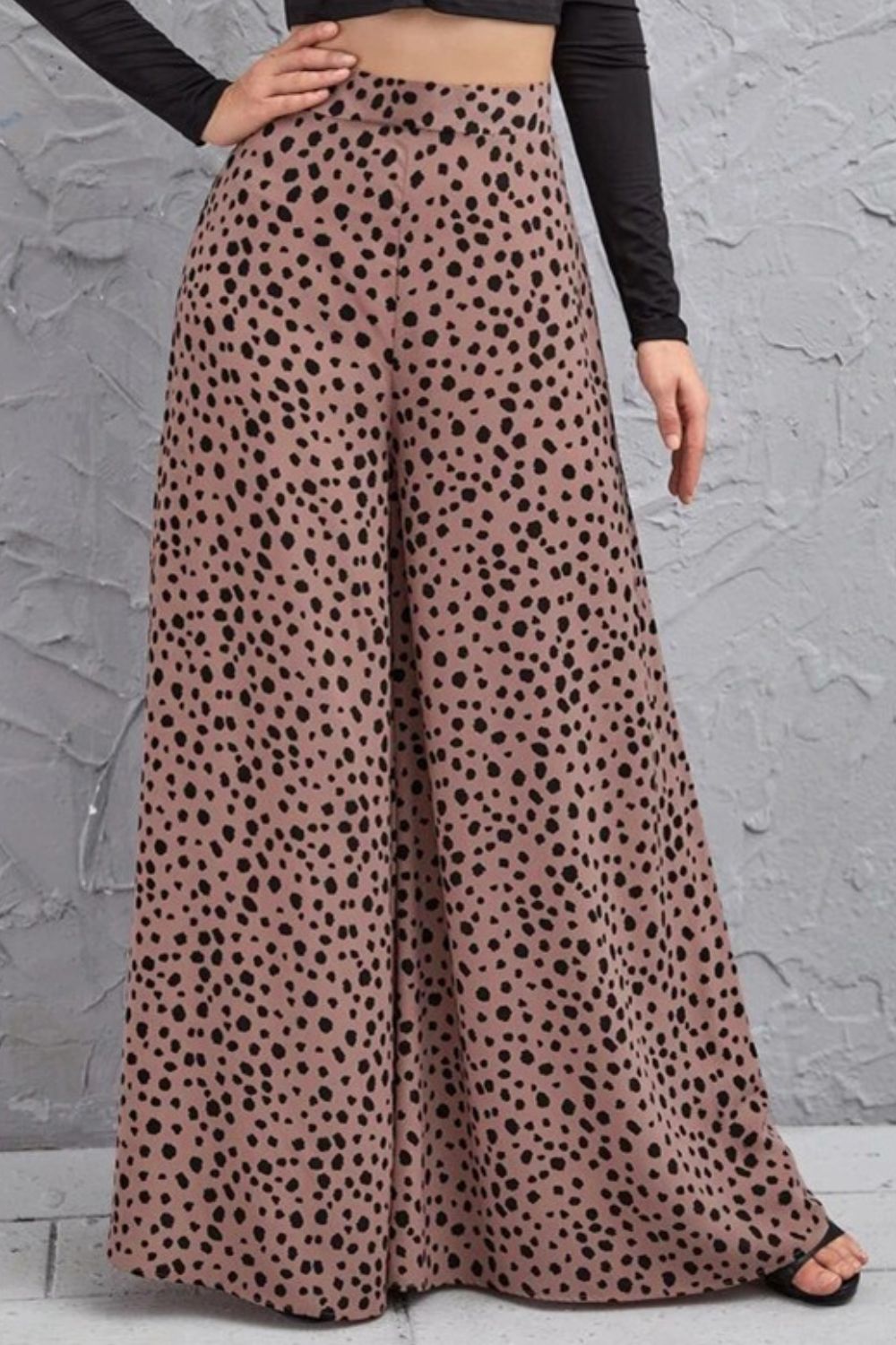 Animal Print High-Rise Culottes - LACEDUPED